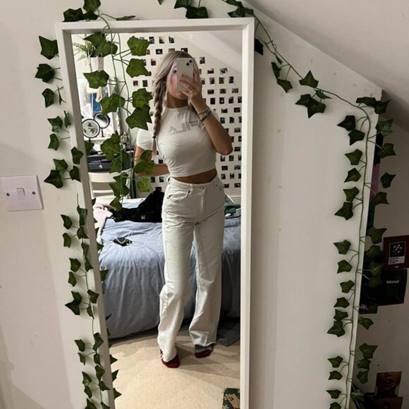 Zara white wide leg jeans - Picture 5 of 6